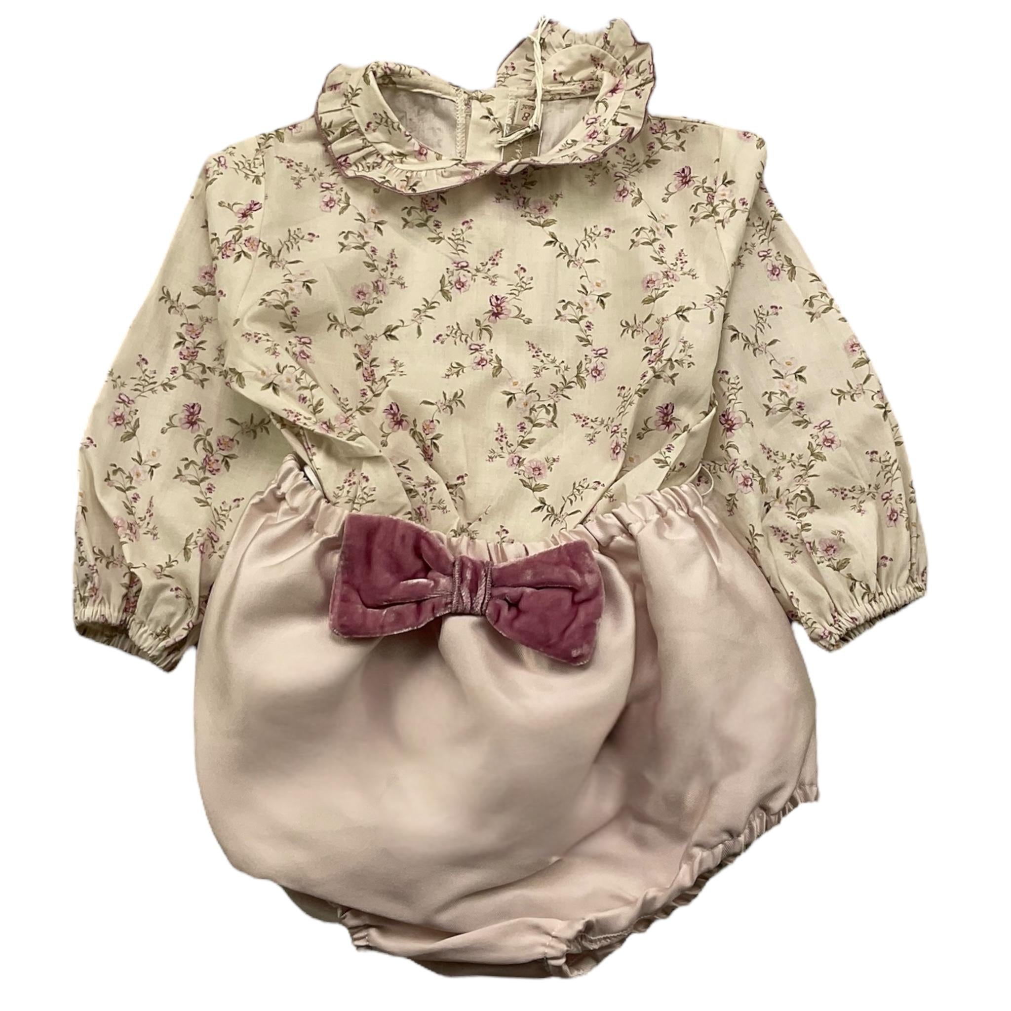 LA STUPENDERIA completo 2 pezzi camicia-culotte Rosa per Neonata CBCT04 ROSA LA STUPENDERIA 