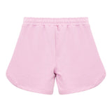 Hinnominate Einfarbige Rosa Sweatshirt-Shorts mit Logo-Print für Mädchen