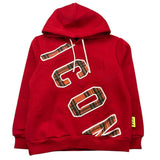 ICON felpa chiusa con cappuccio tinta unita con logo Rosso per Bambino IBSW00848 ROSSO ICON 