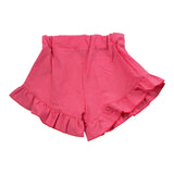 Piccola Ludo Short Tinta Unita con Fantasia A Quadri per Neonata BS10WB063 FRAGOLA PICCOLA LUDO 