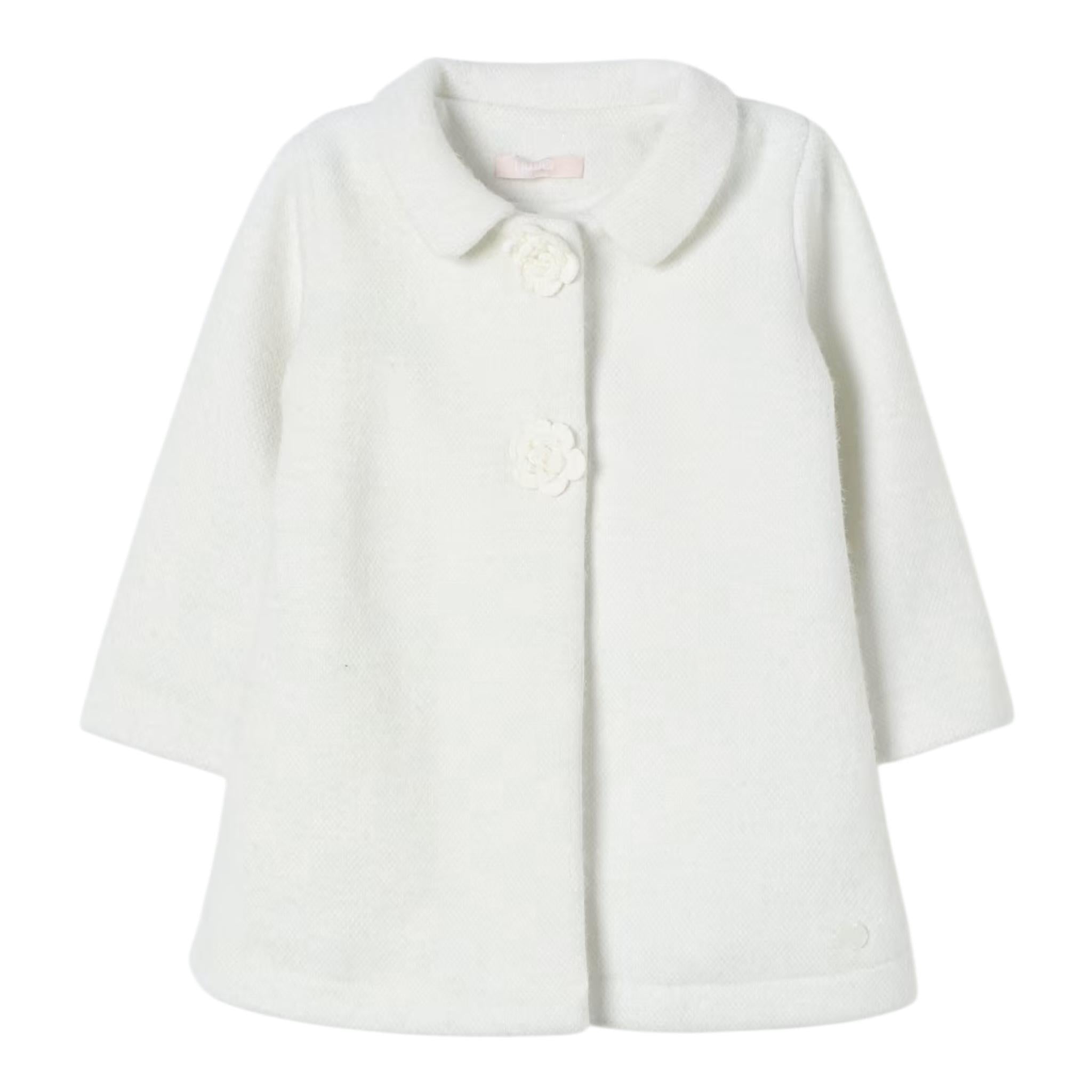 LIU JO cappotto tinta unita con ricami Panna per Bambina HF4016JX PANNA LIU JO 