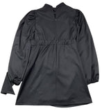 NAIDA abito manica lunga tinta unita cn cintura Nero per Bambina NAAB278 NERO NAIDA 