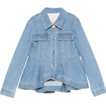 Elisabetta Franchi camicia Manica Lunga Tinta Unita In Denim per Bambina EFGB123XXX AZZURRO ELISABETTA FRANCHI 