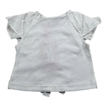 Mariuccia Top tinta unita Giromanica con Rouches Bianco per Neonata MMBSS22C475N BIANCO MARIUCCIA 