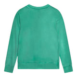 N°21 Einfarbiges Rundhals-Sweatshirt mit grünem Logo-Print für Jungen