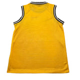 Diadora Einfarbiges Tanktop mit Rundhalsausschnitt und gelbem Logo-Print für Jungen