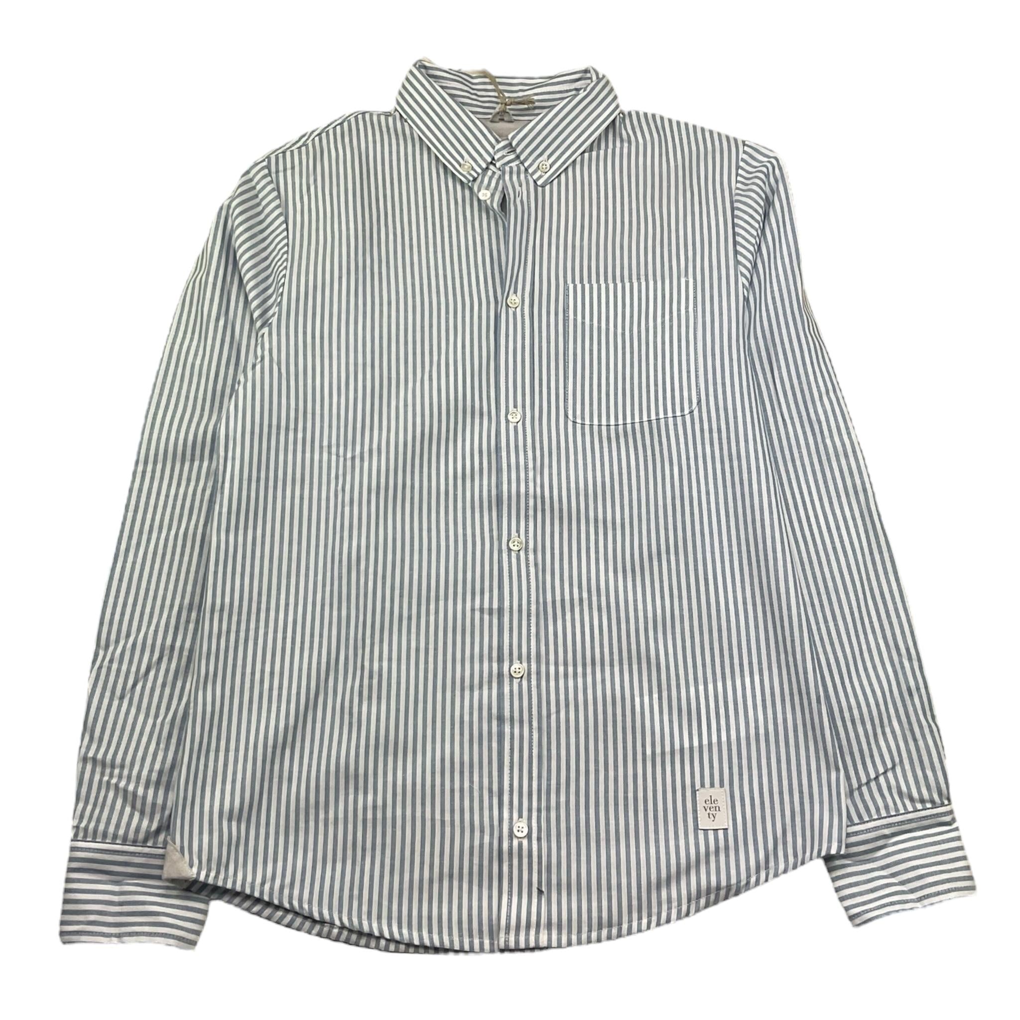 Eleventy Camicia Manica Lunga Fantasia A Righe per Bambino EW5P40 BIANCO/AZZURRO ELEVENTY 