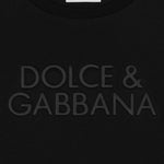 Dolce & Gabbana T-Shirt Girocollo Tinta Unita con Logo per Bambina JNDK NERO DOLCE & GABBANA 