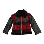 JOHN RICHMOND giubbino tinta unita con zip e fantasia scozzese Rosso per Neonato RIA25036GB ROSSO JOHN RICHMOND 