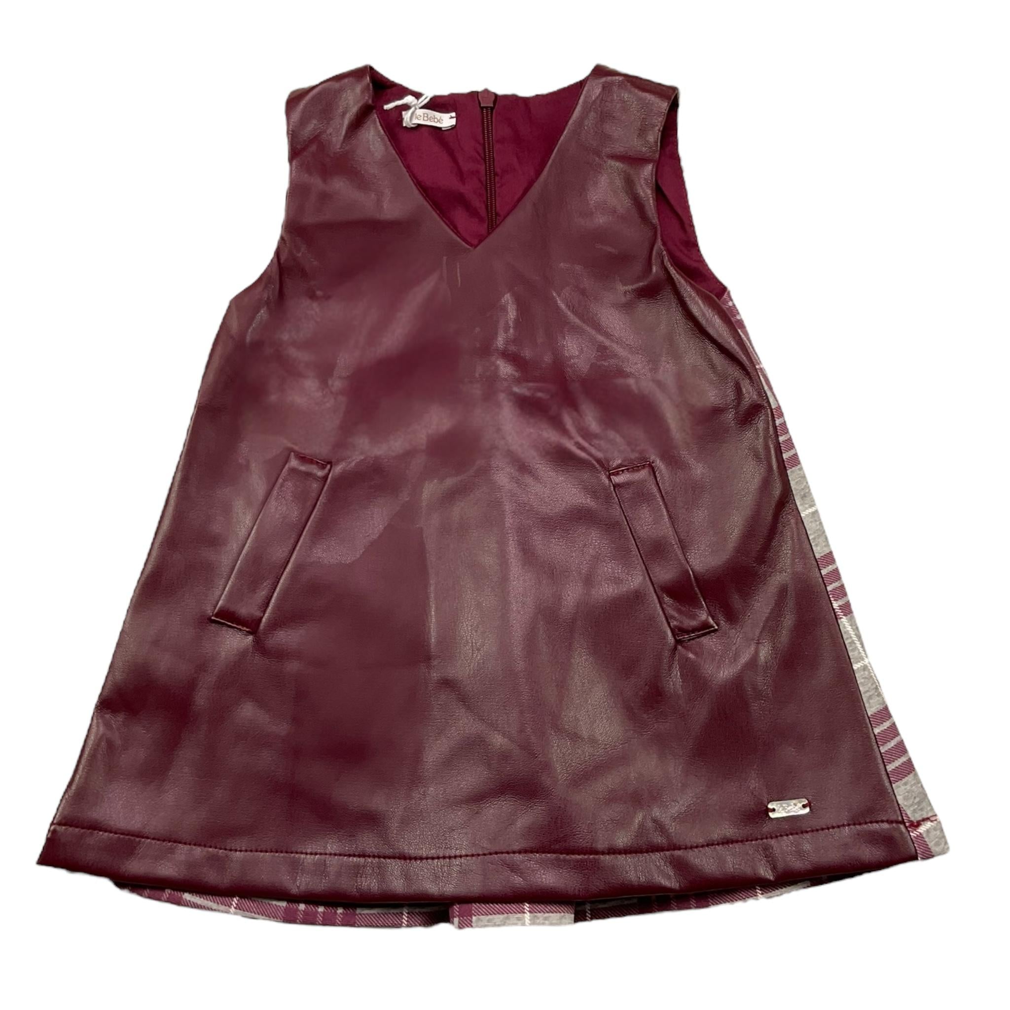 LE BEBE' abito giromanica bicolore  Bordeaux per Neonata LBG6133 BORDEAUX LE BEBE' 