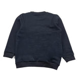 Daniele Alessandrini Rundhals-Sweatshirt, einfarbig, mit blauem Aufdruck für Neugeborene
