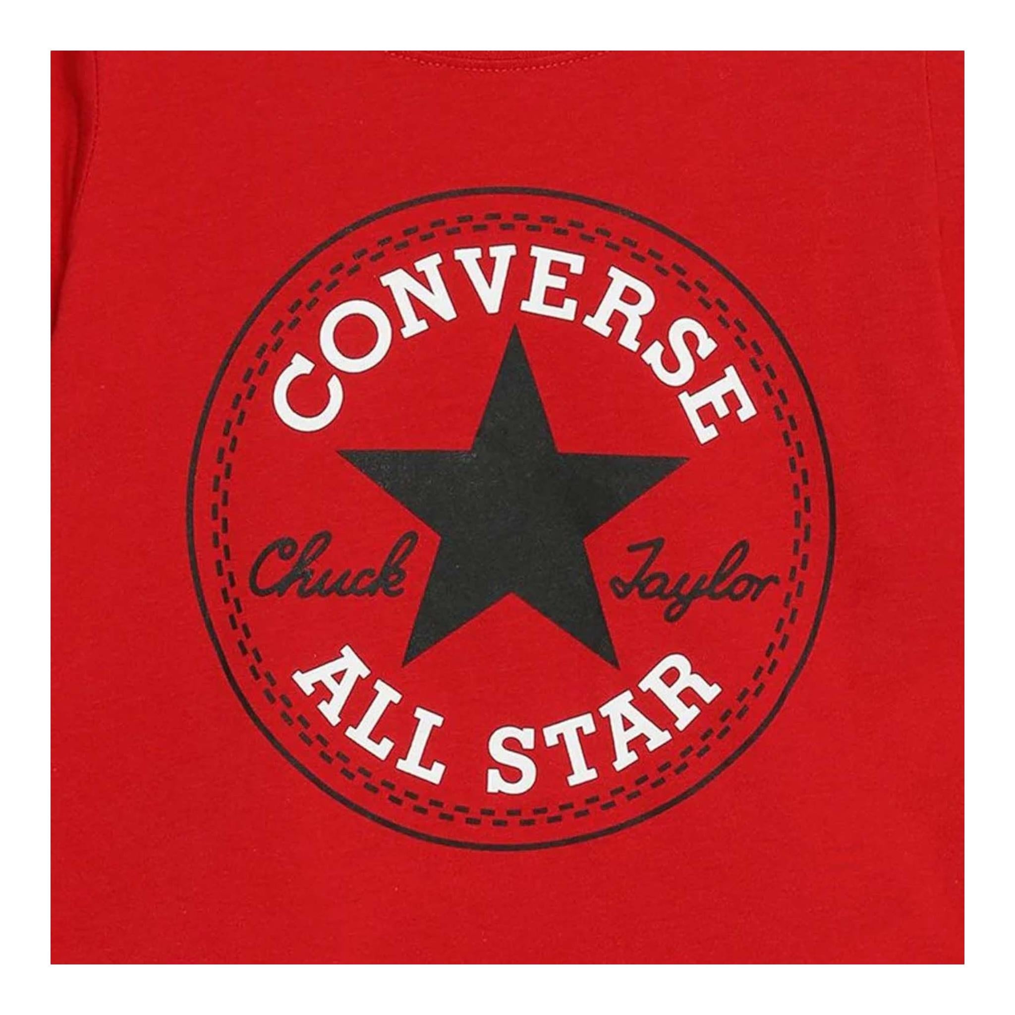 Emporio Armani T-Shirt Girocollo Tinta Unita con Logo per Bambino 966500 ROSSO EMPORIO ARMANI 