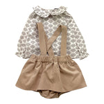 BABIDU completo 2pz gonna-camicia bicolore Bianco/beige per Neonata 41479 BIANCO/BEIGE BABIDU 