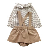 BABIDU completo 2pz gonna-camicia bicolore Bianco/beige per Neonata 41479 BIANCO/BEIGE BABIDU 
