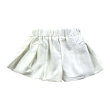 Bamboom+Babies Einfarbige Shorts mit elastischer Taille in Weiß für Neugeborene