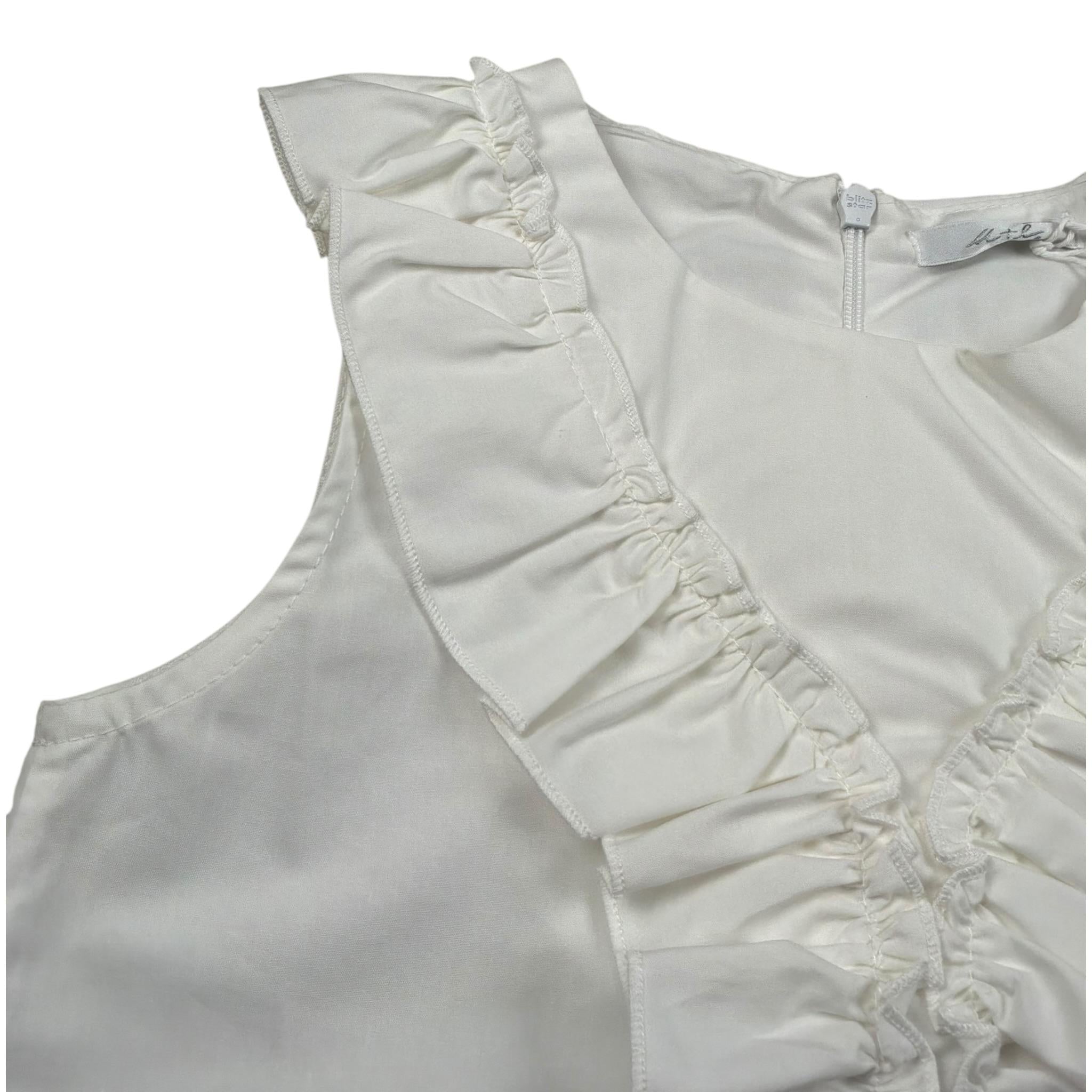 M+E' Camicia Giromanica Tinta Unita per Bambina UE0895 BIANCO M+E' 