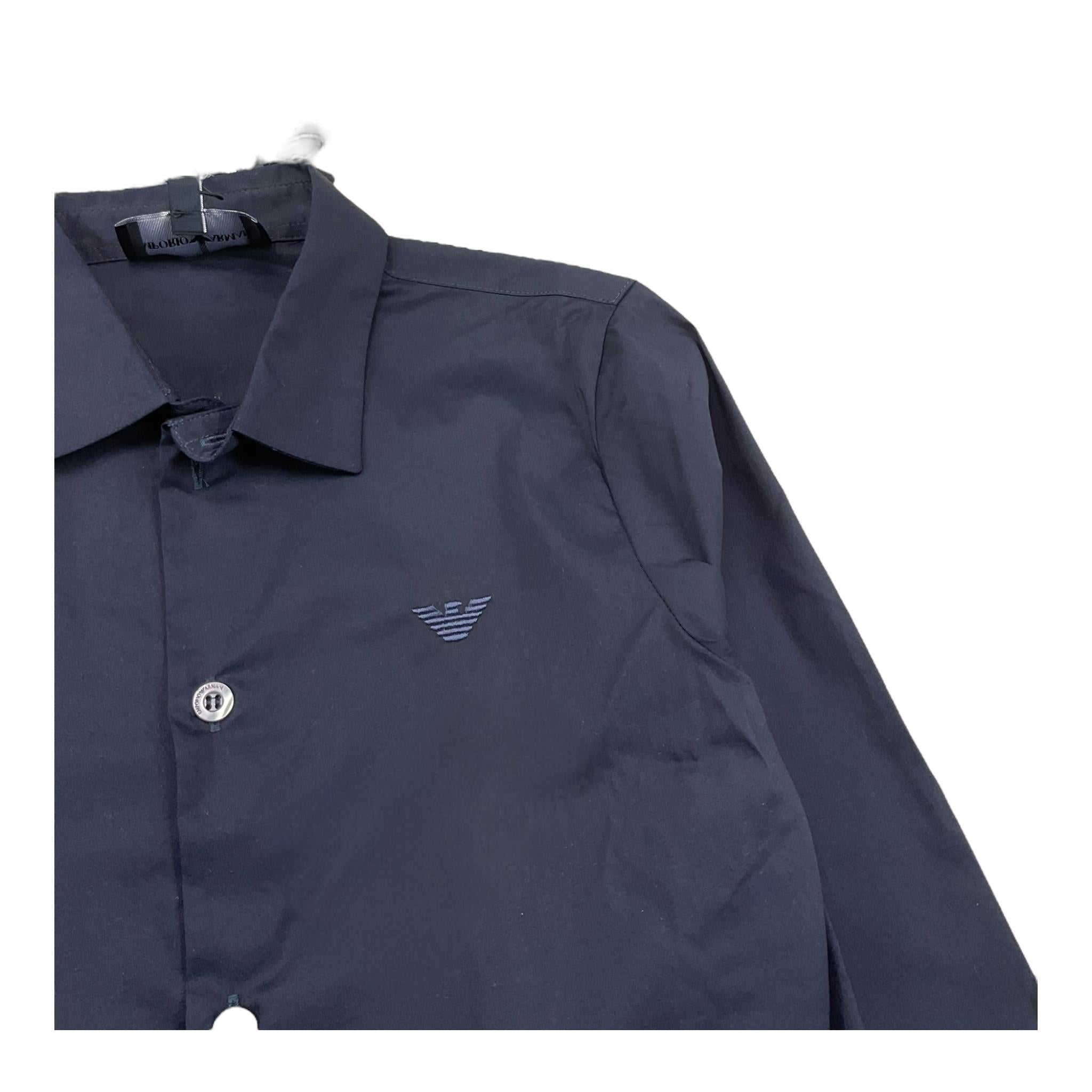 Emporio Armani Camicia Manica Lunga Tinta Unita per Bambino 8N4C09 BLU EMPORIO ARMANI 