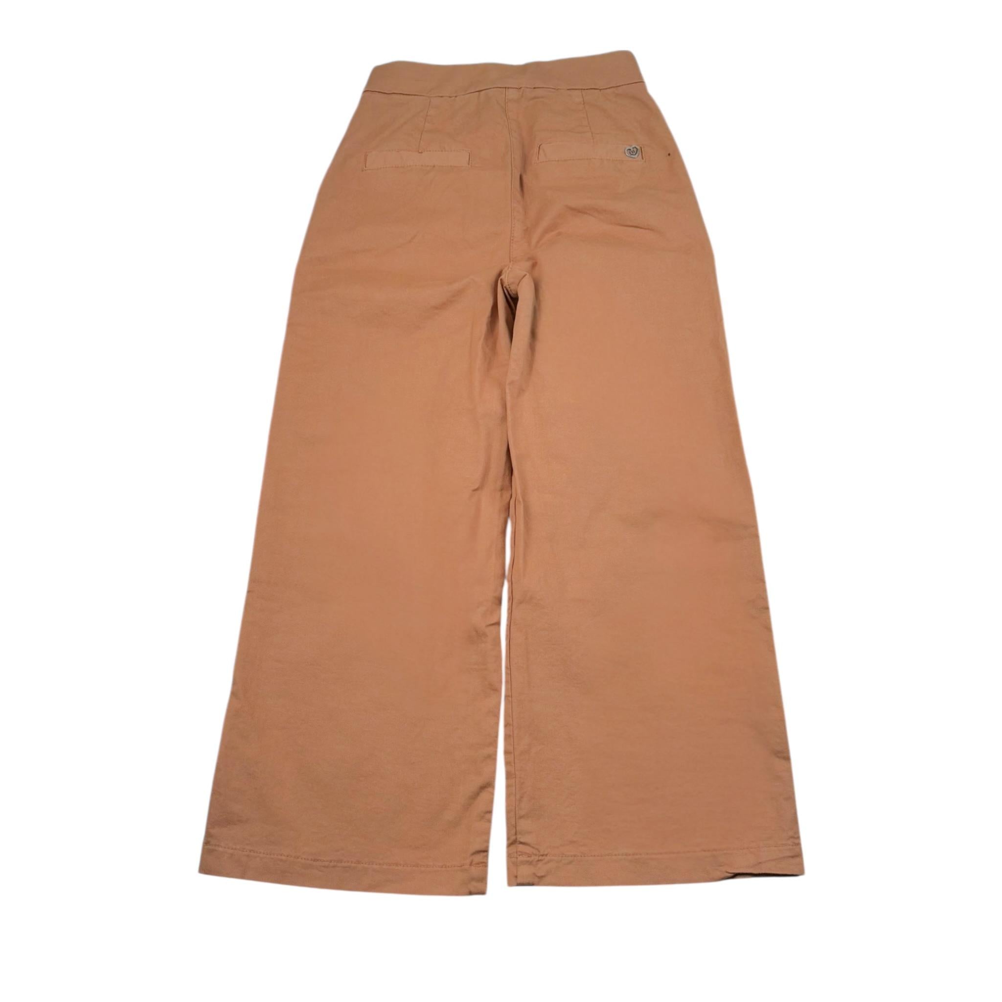 Please Pantalone Tinta Unita A Palazzo per Bambina PH12312G73 MARRONE PLEASE 