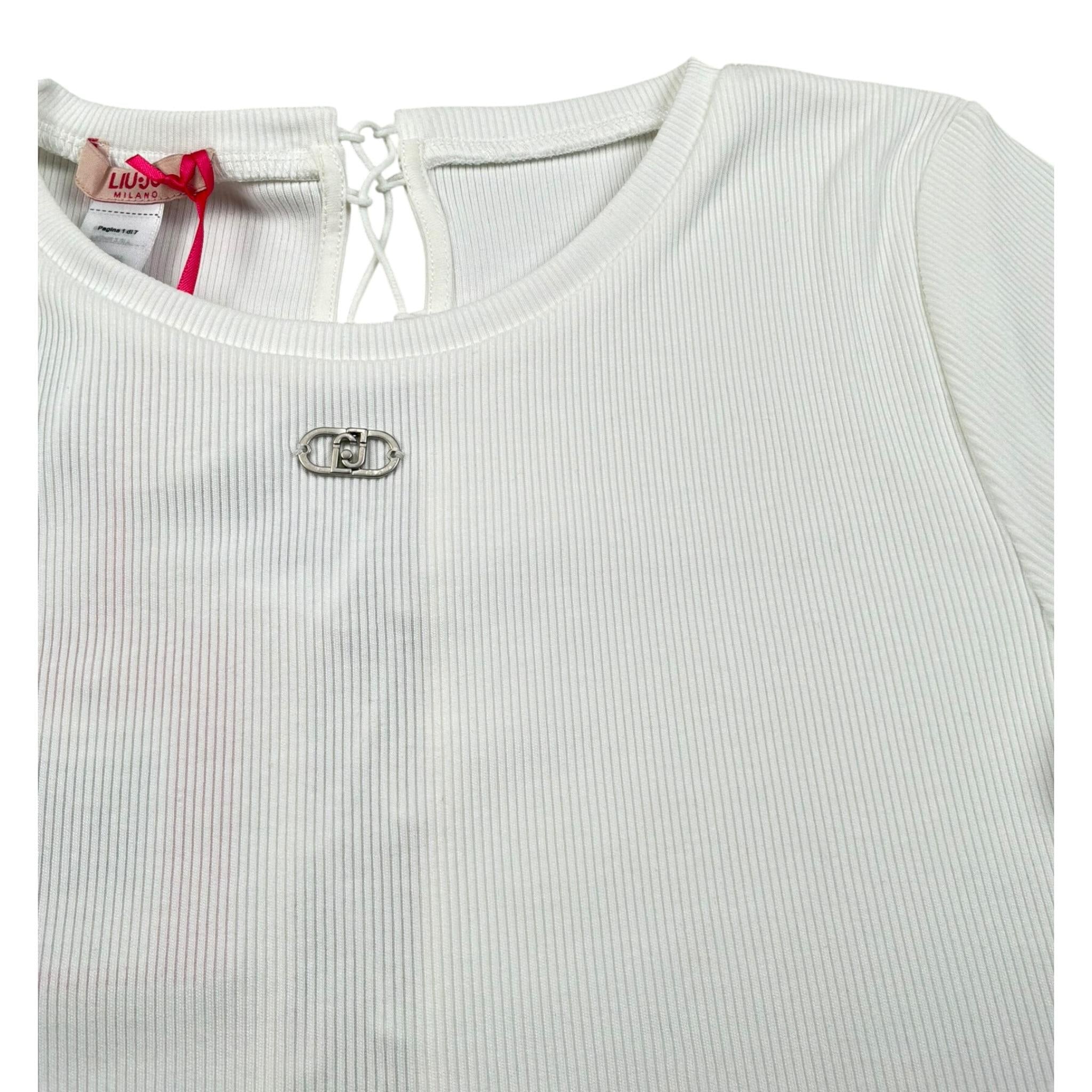 Liu Jo T-Shirt Girocollo Tinta Unita  per Bambina GA5151 BIANCO LIU JO 
