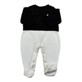 Elisabetta Franchi Tutina Biclore con Stampa per Neonata ENTU107 BIANCO/NERO ELISABETTA FRANCHI 