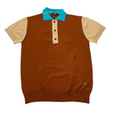 Manuel Ritz Polo Mezza Manica Tinta Unita con Colletto In Contrasto per Bambino MR2987J MARRONE MANUEL RITZ 