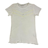 La Perla – Schlichtes, weißes, gemustertes Intim-T-Shirt für Mädchen