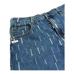 Daniele Alessandrini Bermuda In Denim Tinta Unita con Strappi per Bambino 1236SD00256X BLU DANIELE ALESSANDRINI 