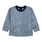 Emporio Armani Felpa Chiusa Girocoll Tinta Unita con Log per Bambino 3D4MJD BLU EMPORIO ARMANI 