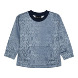 Emporio Armani Felpa Chiusa Girocoll Tinta Unita con Log per Bambino 3D4MJD BLU EMPORIO ARMANI 