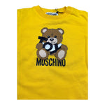 Moschino Abito Girocollo Tinta Unita con Stampa per Neonata MDV0C9XX GIALLO MOSCHINO 