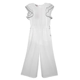 Liu Jo – Weißer Palazzo-Jumpsuit in einfarbiger Farbe für Mädchen
