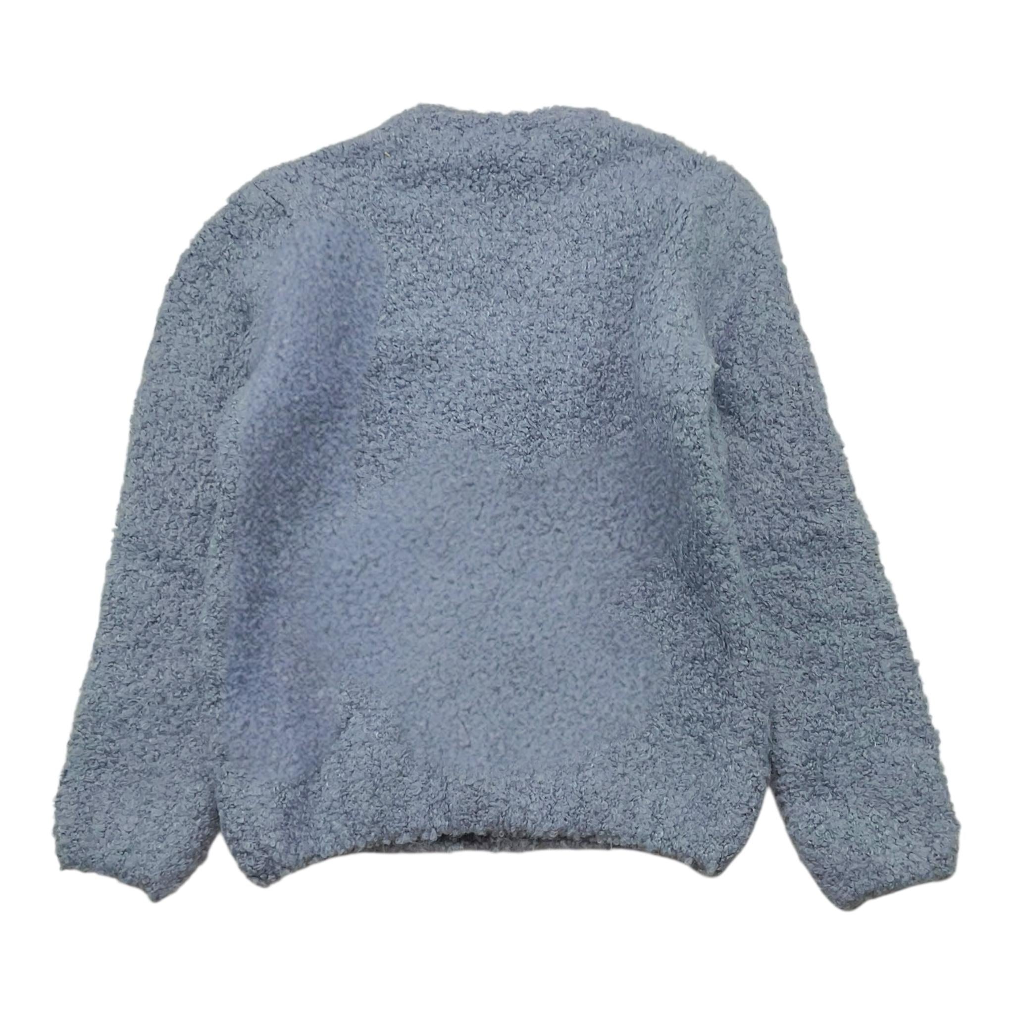 I'M BRIAN maglia tinta unita girocollo in teddy Blu per Bambino MA3013J BLU I'M BRIAN 