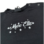 Marc Ellis T-Shirt Girocollo Tinta Unita con Brillantini per Neonata JMNTS16797N NERO MARC ELLIS 