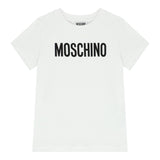 MOSCHINO t-shirt girocollo tinta unita con stampa Bianco per Bambino HUM052 BIANCO MOSCHINO 