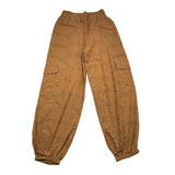 Mariuccia Plain Perforated Pant mit elastischer Taille Braun für Mädchen