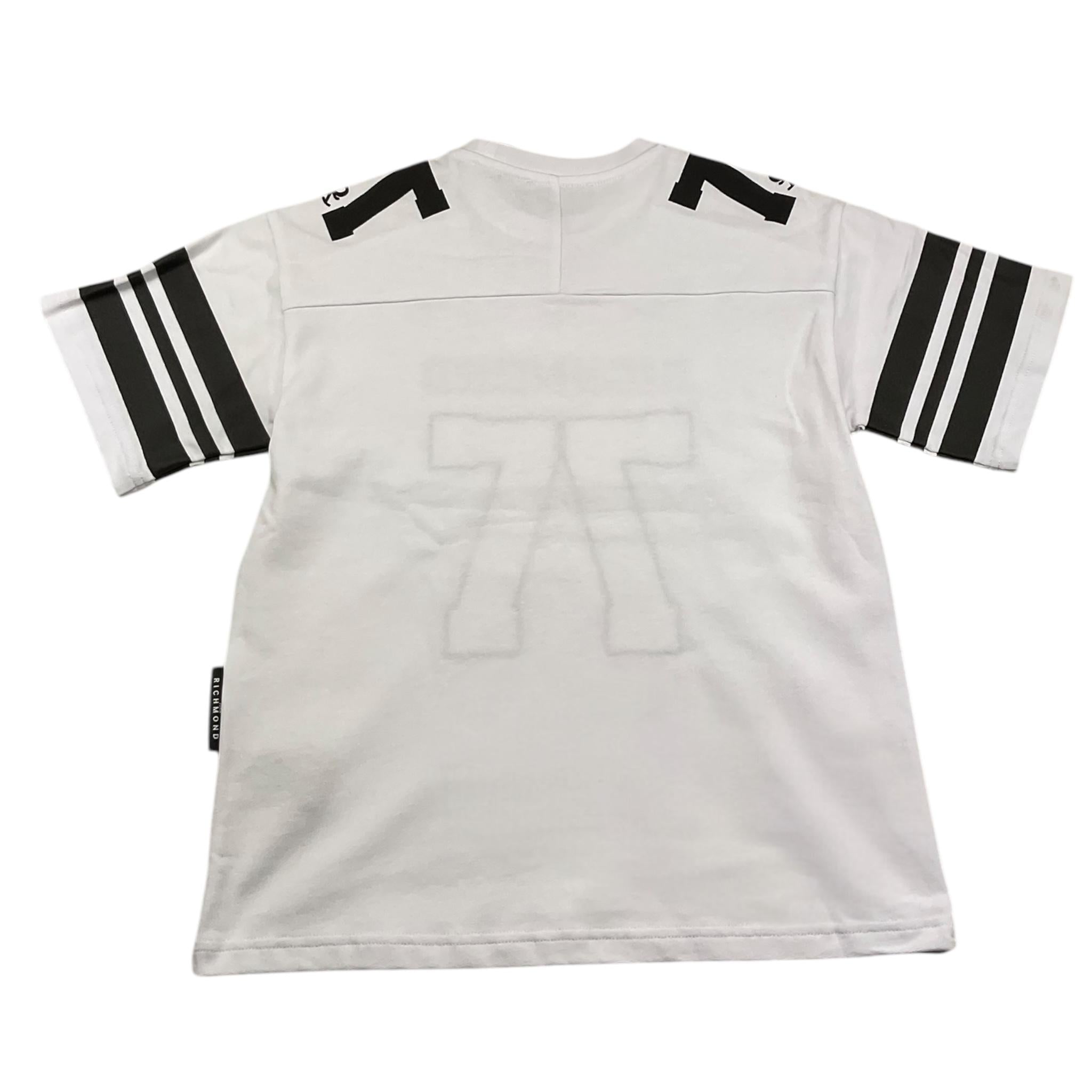 JOHN RICHMOND t-shirt girocollo tinta unita con stampa in contrasto Bianco per Bambino RBA25114TS BIANCO JOHN RICHMOND 