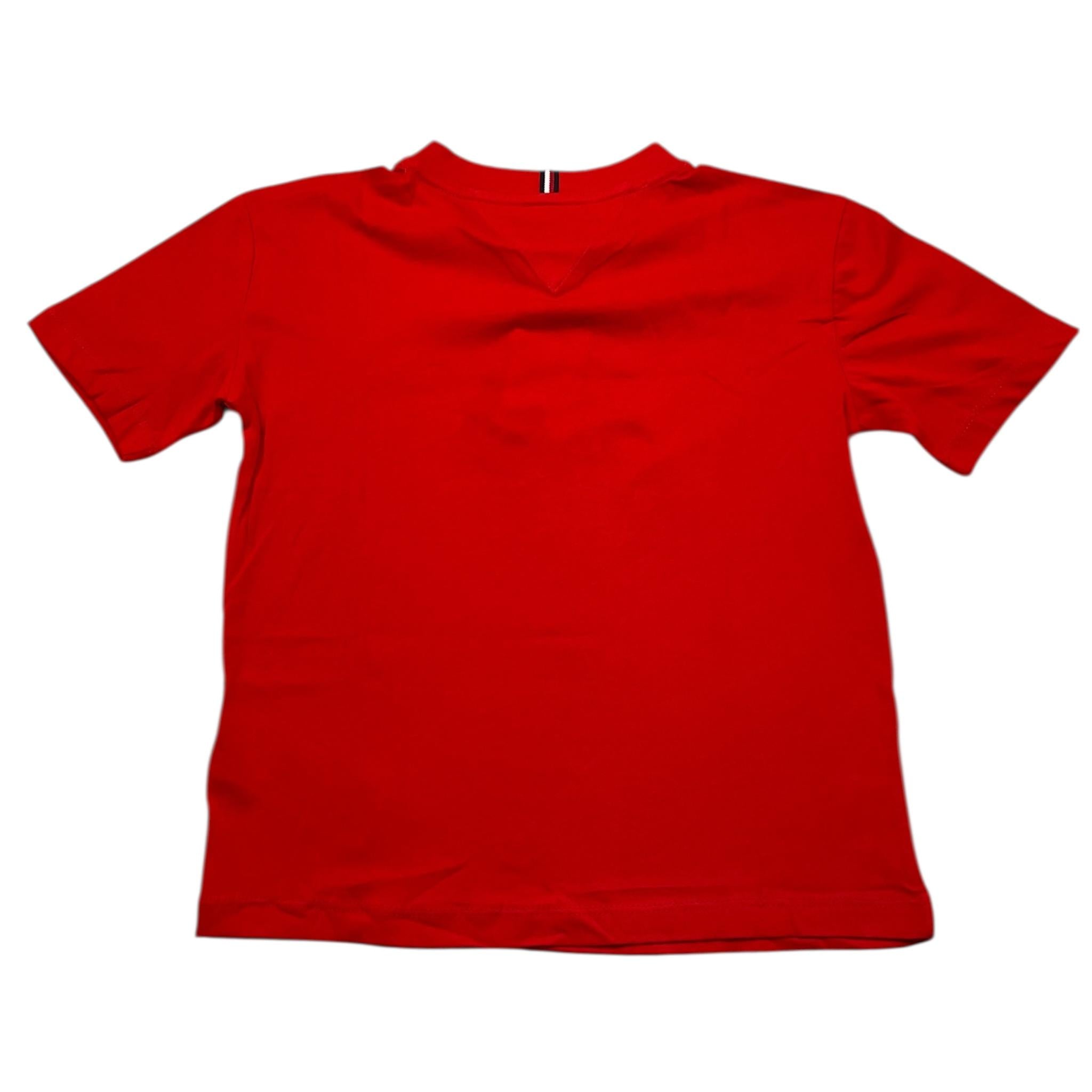 Tommy Hilfiger T-Shirt Girocollo Tina Unita con Stampa per Bambino KB0KB08575 ROSSO TOMMY HILFIGER 