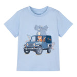 Mayoral T-Shirt Girocollo Tinta Unita con Stampa per Neonato 1053 AZZURRO MAYORAL 