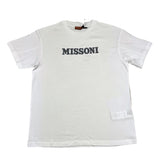 Missoni – Einfarbiges T-Shirt mit Rundhalsausschnitt und weißem Logo-Print für Mädchen