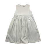 Pype Einfarbiges ärmelloses Kleid mit hellblauer Tüllschleife für Mädchen