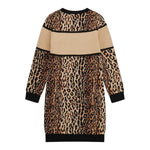 GUESS abito in maglia tinta unita con fantasia maculata Beige per Bambina J4BK17Z3I50 BEIGE GUESS 