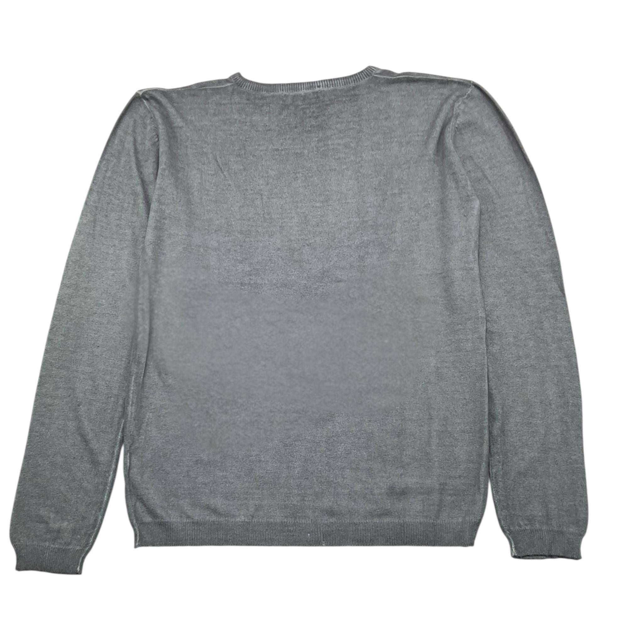 SP1 maglia con scollo a v tinta unita Grigio per Bambino MAG0814 GRIGIO SP1 