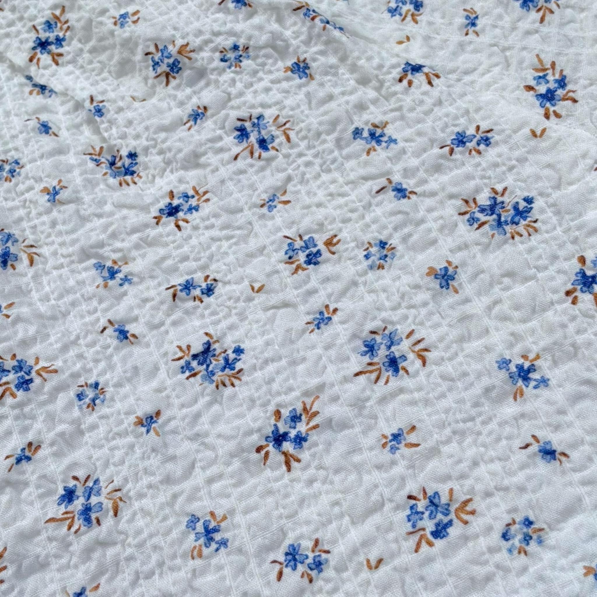 Petit Indi Camicia Tinta Unita con Stampa Fiori per Neonata SS25BK4035 BIANCO PETIT INDI 