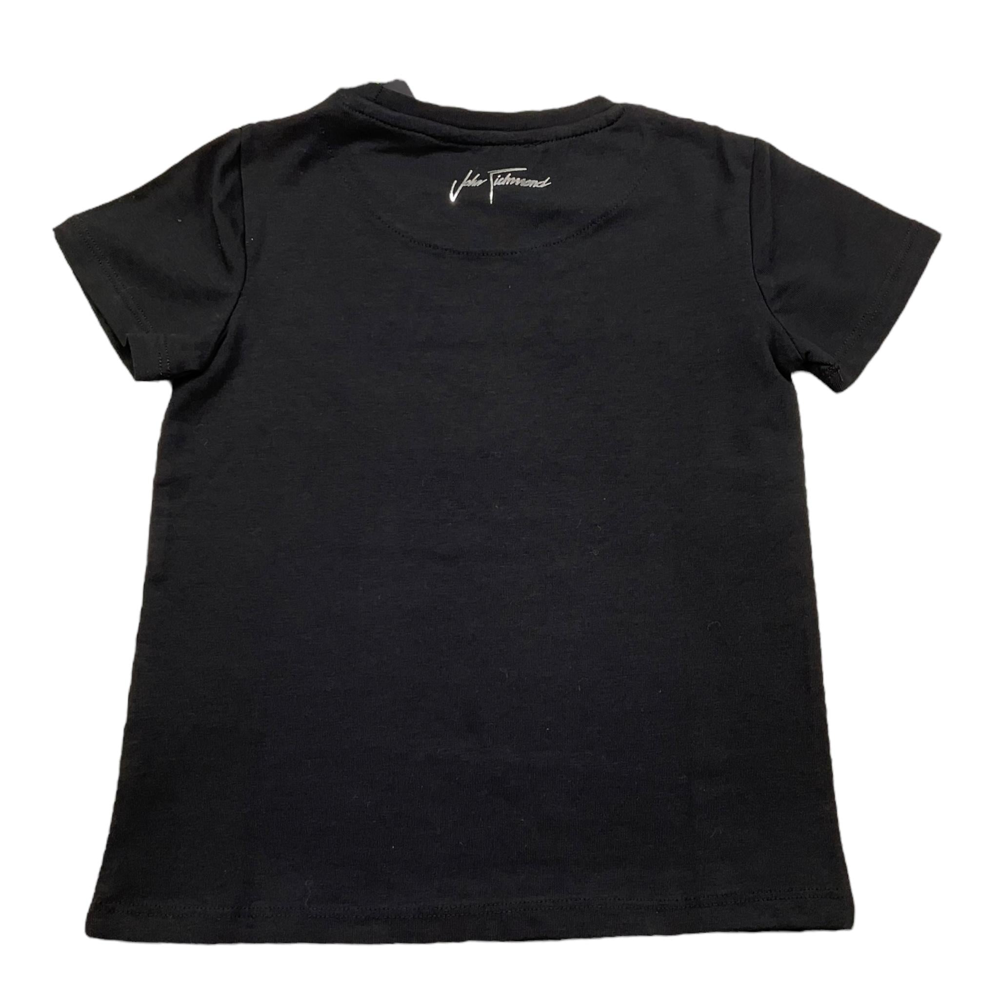 JOHN RICHMOND t-shirt girocollo tinta unita con stampa Nero per Neonata RGA24055TSN NERO JOHN RICHMOND 