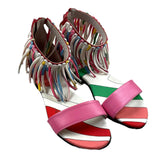 Emilio Pucci Mehrfarbige Sandalen mit Fransen Mehrfarbig Für Mädchen