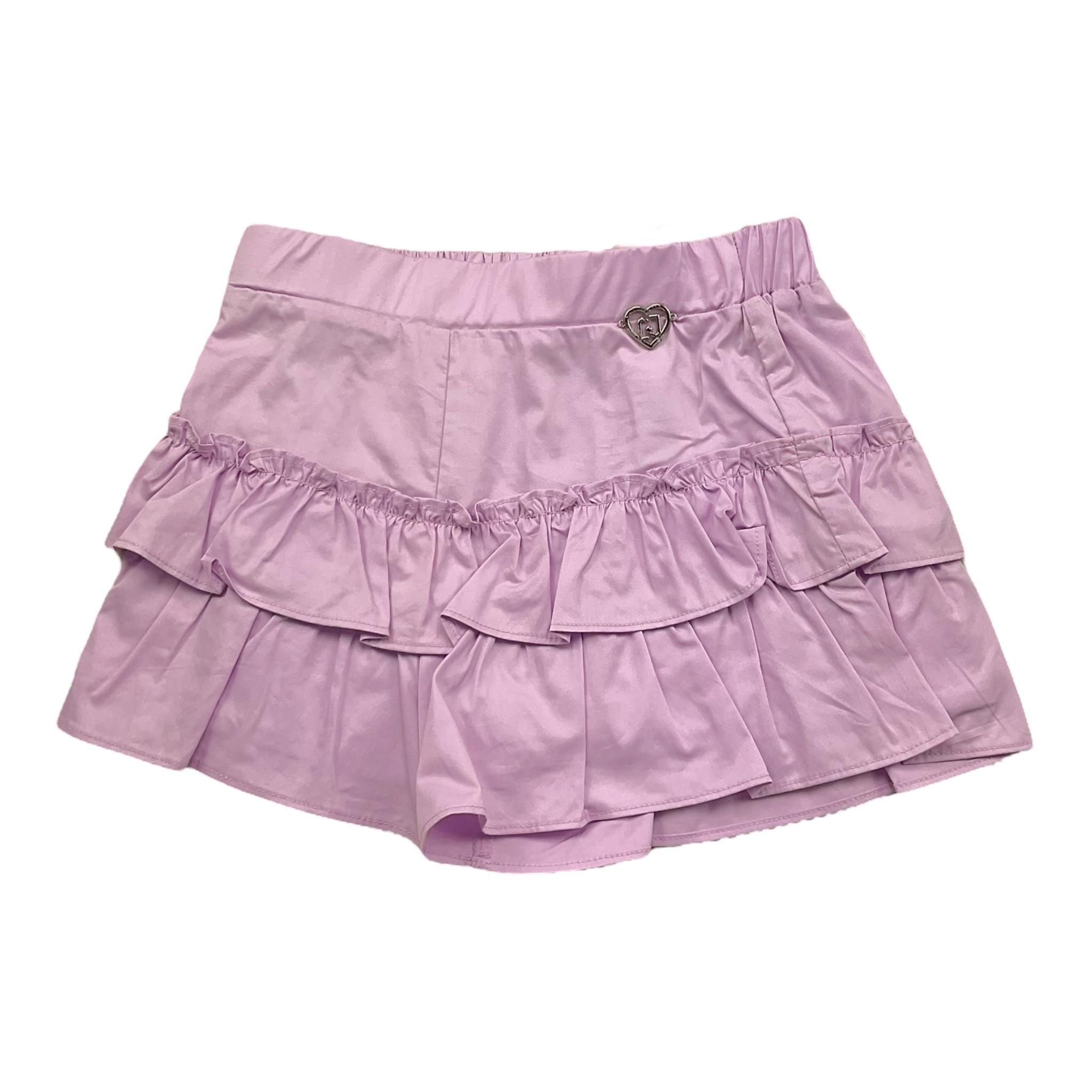Liu Jo Short Tinta Unita Modello Gonna per Bambina KA5125 LILLA LIU JO 
