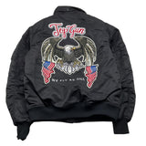 TOP GUN giubbino tinta unita con ricami e colletto pelliccia Nero per Bambino 02G0586 NERO TOP GUN 