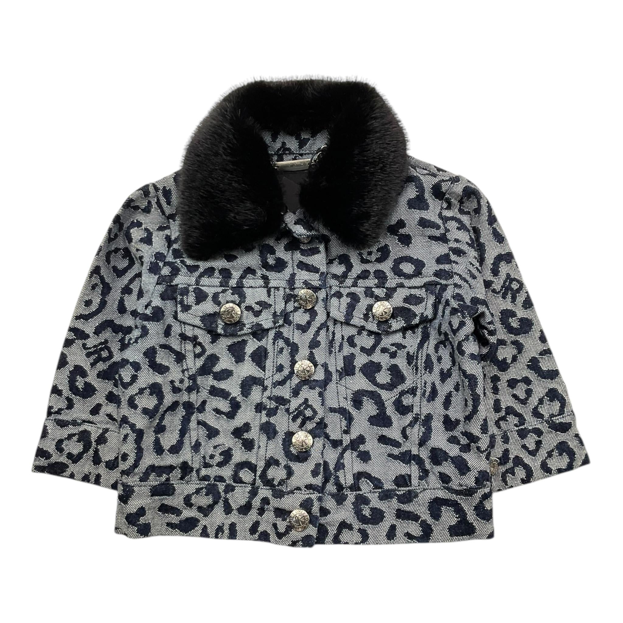 JOHN RICHMOND giubbino in denim tinta unita con fantasia maculata Grigio per Neonata RIA25111GB GRIGIO JOHN RICHMOND 