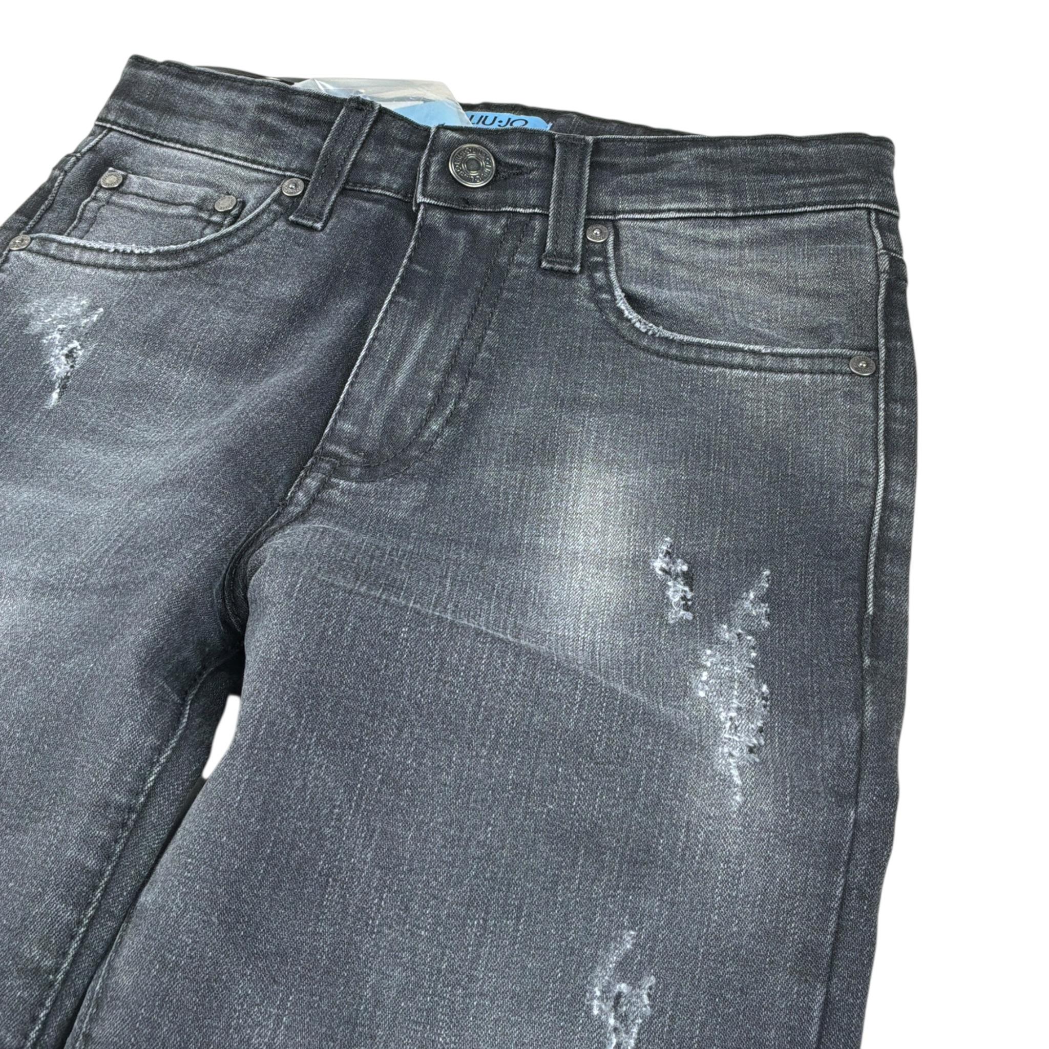 Liu Jo Jeans tinta unita con Girovita Regolabile Nero per Bambino QF3019 NERO LIU JO 