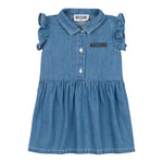 Moschino Abito Mezza Manica In Denim Tinta Unita per Neonata MDV08BX BLU MOSCHINO 